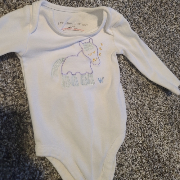 Stella McCartney W for Wednesday horse embroidered onesie - Picture 2 of 5